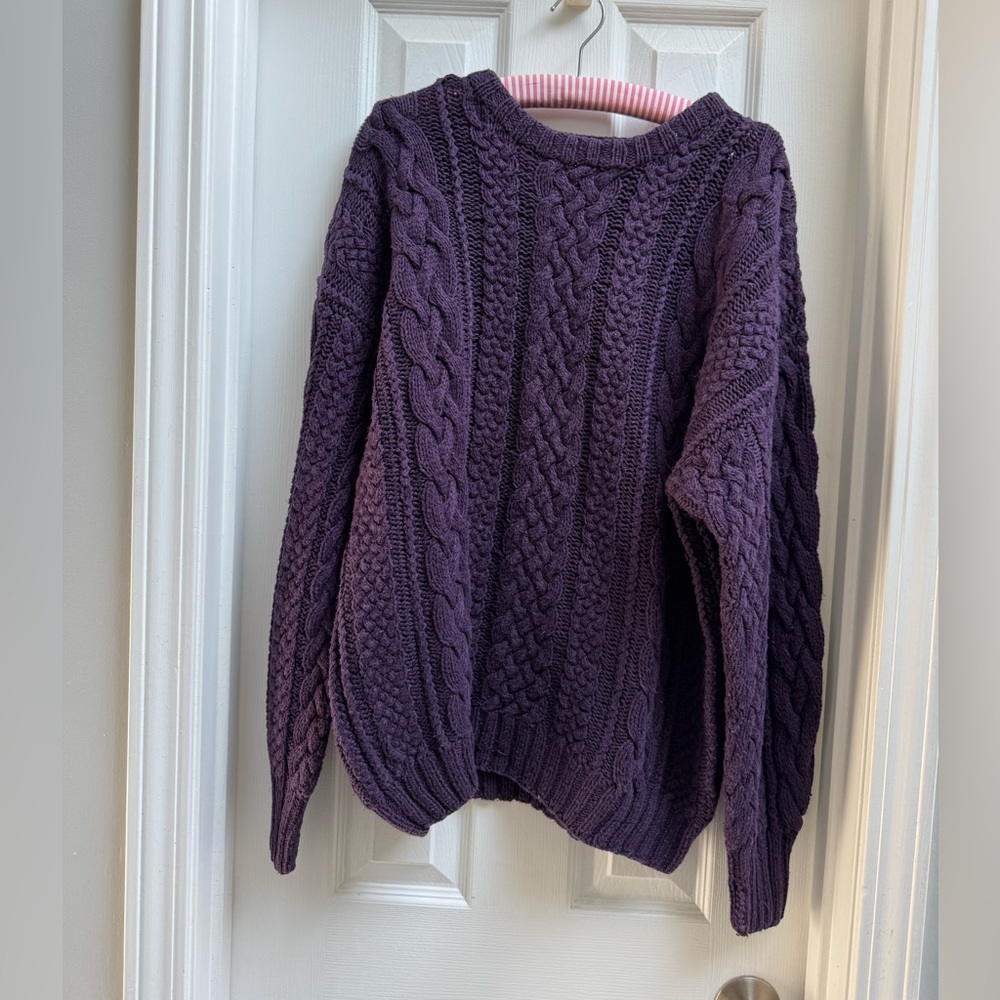 Men's Vintage Structure Sweater Cable Knit XL Defunct 90s Y2K Preppy